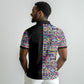 African Ndebele Art Patterns Polo Shirt Black Half Style