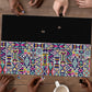 African Ndebele Art Patterns Puzzle Black Half Style