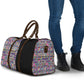 African Ndebele Art Patterns Travel Bag Black Half Style