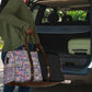African Ndebele Art Patterns Travel Bag Black Half Style