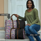 African Ndebele Art Patterns Travel Bag Black Half Style