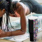 African Ndebele Art Patterns Tumbler With Handle Black Half Style