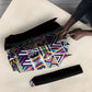 African Ndebele Art Patterns Umbrella Black Half Style