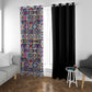 African Ndebele Art Patterns Window Curtain Black Half Style