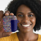 African Ndebele Art Patterns AirPods Case Navy Blue Half Style