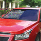 African Ndebele Art Patterns Auto Sun Shade Navy Blue Half Style