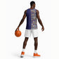 African Ndebele Art Patterns Basketball Jersey Navy Blue Half Style