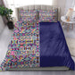 African Ndebele Art Patterns Bedding Set Navy Blue Half Style