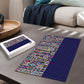 African Ndebele Art Patterns Puzzle Navy Blue Half Style