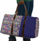 African Ndebele Art Patterns Travel Bag Navy Blue Half Style