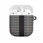 African Ndebele Traditional Attire AirPods Case Black Ndebele Stripe