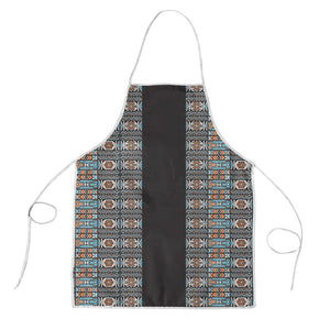 African Ndebele Traditional Attire Apron Black Ndebele Stripe