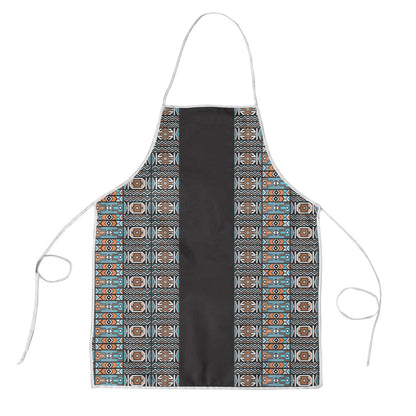 African Ndebele Traditional Attire Apron Black Ndebele Stripe