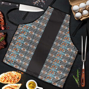African Ndebele Traditional Attire Apron Black Ndebele Stripe