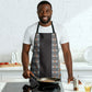 African Ndebele Traditional Attire Apron Black Ndebele Stripe