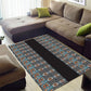 African Ndebele Traditional Attire Area Rug Black Ndebele Stripe