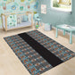 African Ndebele Traditional Attire Area Rug Black Ndebele Stripe