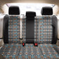 African Ndebele Traditional Attire Back Car Seat Cover Black Ndebele Stripe