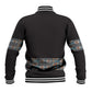 African Ndebele Traditional Attire Baseball Jacket Black Ndebele Stripe
