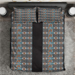 African Ndebele Traditional Attire Bedding Set Black Ndebele Stripe