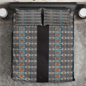 African Ndebele Traditional Attire Bedding Set Black Ndebele Stripe