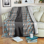 African Ndebele Traditional Attire Blanket Black Ndebele Stripe