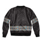 African Ndebele Traditional Attire Bomber Jacket Black Ndebele Stripe