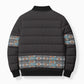 African Ndebele Traditional Attire Bomber Puffer Jacket Black Ndebele Stripe
