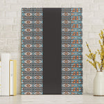 African Ndebele Traditional Attire Canvas Wall Art Black Ndebele Stripe