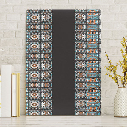African Ndebele Traditional Attire Canvas Wall Art Black Ndebele Stripe