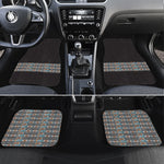 African Ndebele Traditional Attire Car Mats Black Ndebele Stripe