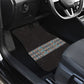 African Ndebele Traditional Attire Car Mats Black Ndebele Stripe