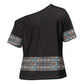 African Ndebele Traditional Attire Cross Shoulder Shirt Black Ndebele Stripe