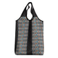 African Ndebele Traditional Attire Grocery Bag Black Ndebele Stripe