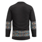 African Ndebele Traditional Attire Hockey Jersey Black Ndebele Stripe