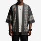African Ndebele Traditional Attire Kimono Black Ndebele Stripe