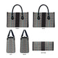 African Ndebele Traditional Attire Leather Bag Black Ndebele Stripe