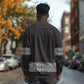 African Ndebele Traditional Attire Long Sleeve Shirt Black Ndebele Stripe