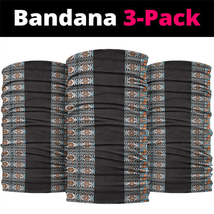 African Ndebele Traditional Attire Neck Gaiter Black Ndebele Stripe
