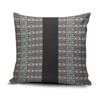 African Ndebele Traditional Attire Pillow Cover Black Ndebele Stripe