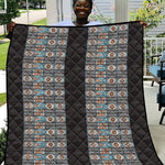 African Ndebele Traditional Attire Quilt Black Ndebele Stripe