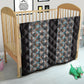 African Ndebele Traditional Attire Quilt Black Ndebele Stripe