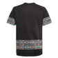 African Ndebele Traditional Attire Rugby Jersey Black Ndebele Stripe