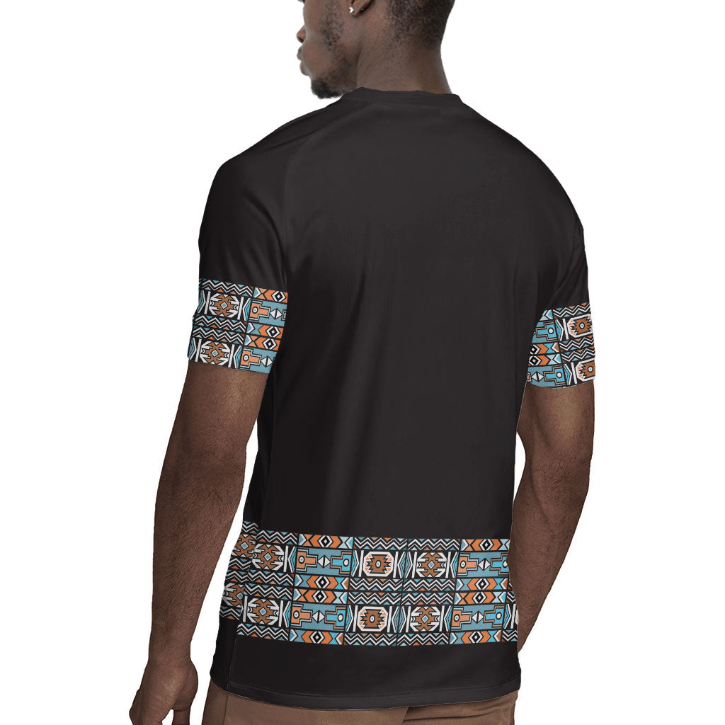 African Ndebele Traditional Attire Rugby Jersey Black Ndebele Stripe