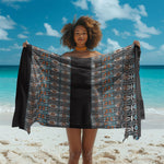 African Ndebele Traditional Attire Sarong Black Ndebele Stripe