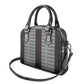 African Ndebele Traditional Attire Shoulder Handbag Black Ndebele Stripe