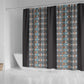 African Ndebele Traditional Attire Shower Curtain Black Ndebele Stripe