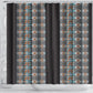 African Ndebele Traditional Attire Shower Curtain Black Ndebele Stripe