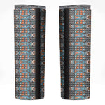 African Ndebele Traditional Attire Skinny Tumbler Black Ndebele Stripe