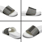African Ndebele Traditional Attire Slide Sandals Black Ndebele Stripe